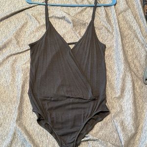 gray bodysuit